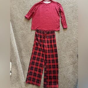 Cozy Red Plaid Pajama Set
